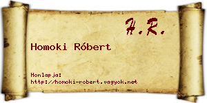 Homoki Róbert névjegykártya